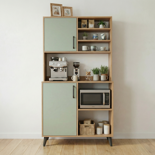 Dualis Modern Kahve Köşesi ve Çok Amaçlı Organizer Dolap