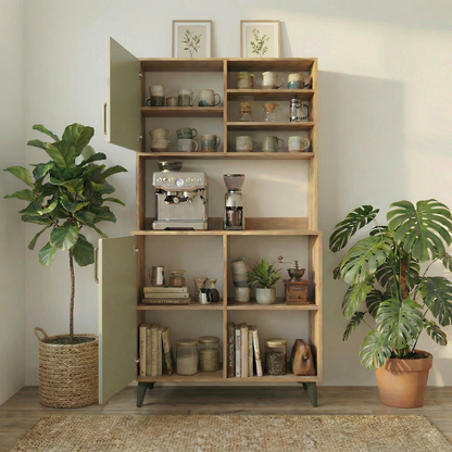 Dualis Modern Kahve Köşesi ve Çok Amaçlı Organizer Dolap