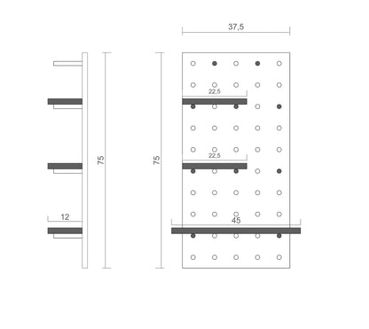 Ahşap Modüler Pegboard Duvar Raf Sistemi